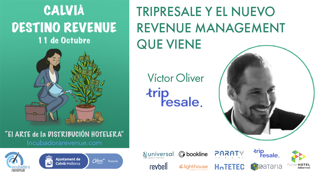 Víctor Oliver nos explicará Tripresale “La revolución de la tarifa No Reembolsable” y como ayuda a los hoteles a potenciar la venta directa. 

#calvia #revenue #yaestamos