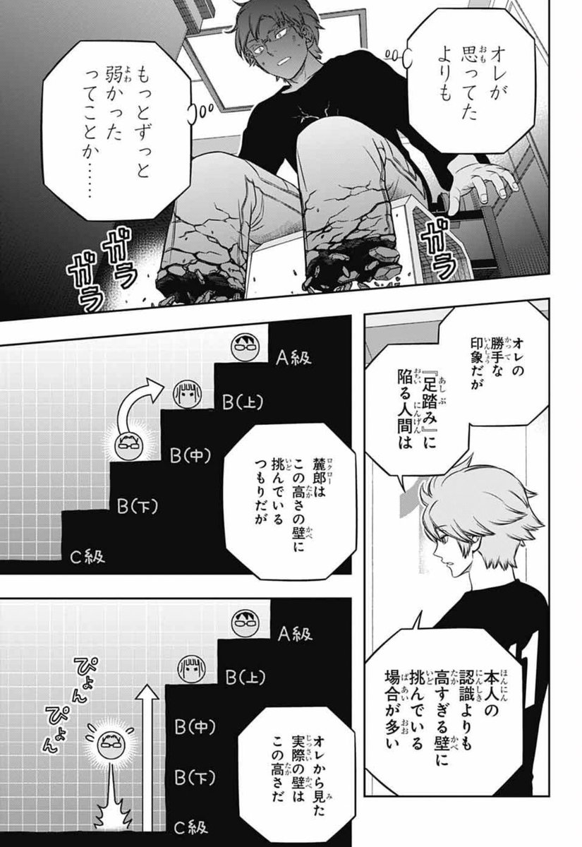 arakawa_salary's tweet image. 意識高い系社会人は全員ワールドトリガー 読むべきだって言えるくらい要所要所の内容がグサグサ刺さる。
正しく自分の実力を評価できてる人間ってかなり少ないと思う。
メタ認知大事。