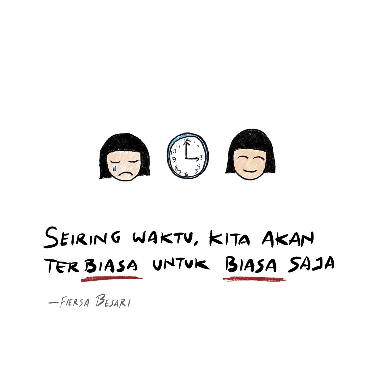 Mungkin kita bukan sembuh, cuma lebih pandai pura-pura