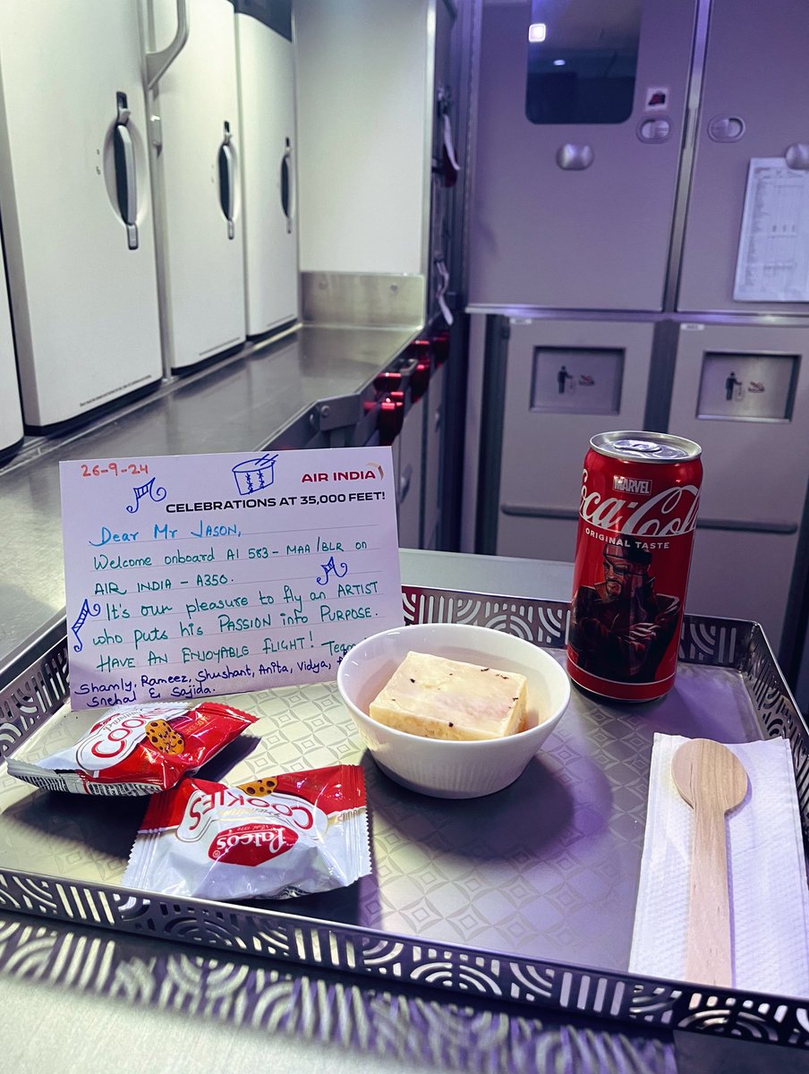 Thanks for the love! <a href="/airindia/">Air India</a> 

Would love if y’all would permit musicians to carry their instruments on board, hassle free 🙏🏾 They’re fragile, expensive and are so important to each musician.