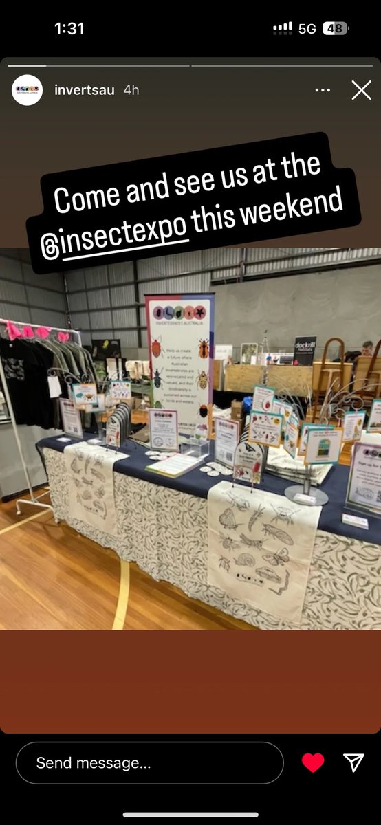 At #isbe2024 and need more bugs in your life? Head to Australia’s national insect expo in Woodend, Vic this weekend (Oct 4,5 &amp; 6). Checkout <a href="/invertsau/">Invertebrates Australia 🪲</a>’s stand and bug merch and buy some to support invertebrate conservation in Australia!! cvric.com.au/expo-2024 <a href="/ISBE2024/">ISBE2024</a>
