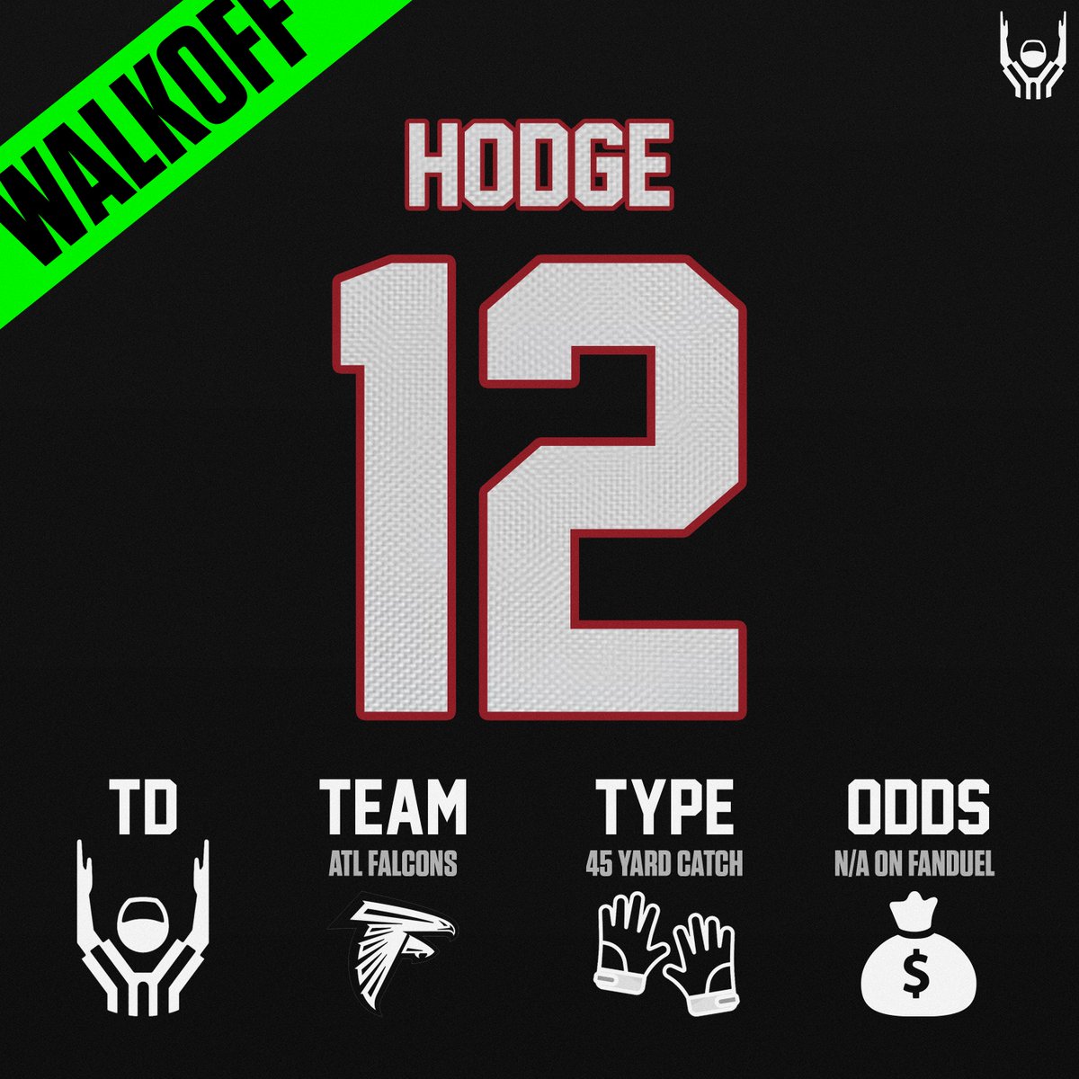 Walk-off Touchdown! KhaDarel Hodge for the Atlanta Falcons.