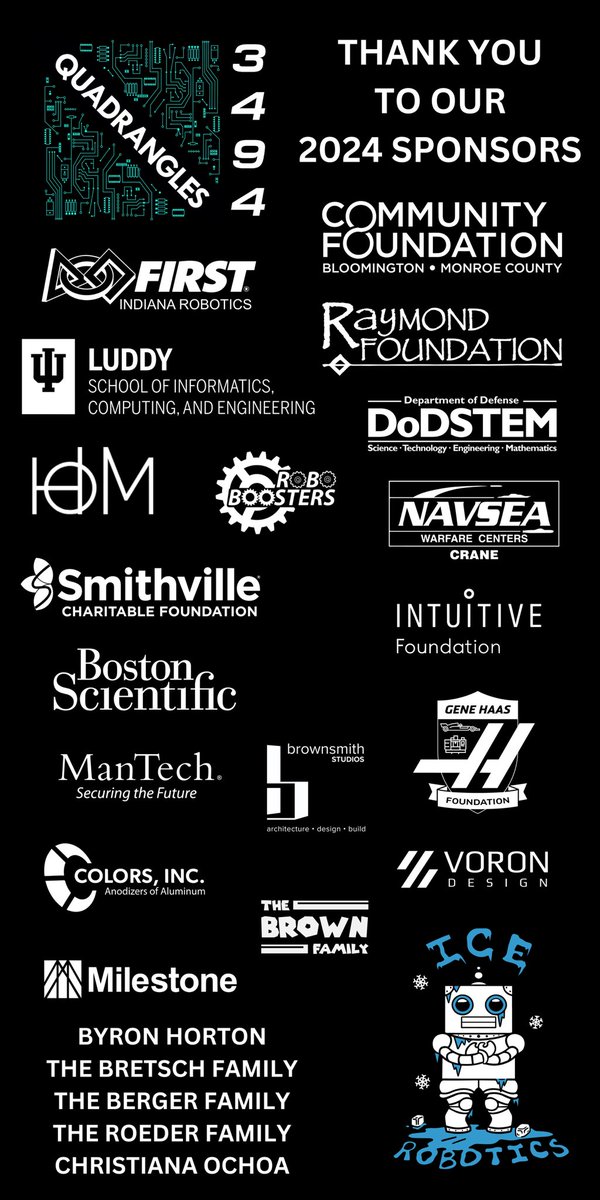 Thank you to our incredibly generous sponsors! Your generosity allows us to work on our mission to inspire youth to find and pursue their passion for STEM.