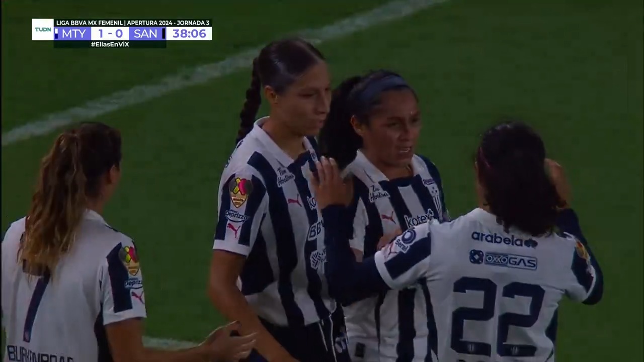 ¡Asistencia de @MyraDelgadillo a @Dianaevange y cae el segundo de Rayadas! ⚽️Ⓜ️