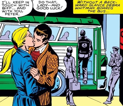 FourColorPulp's tweet image. With PPtSSM 73-74 it&apos;s bye bye Debra Whitman and boy did this one&apos;s depiction of mental illness not age well. Turns out not only has Deb had a secret abusive husband she&apos;s been separated from but she&apos;s also schizophrenic! I&apos;m sad to see you go! You deserved better, Deb!