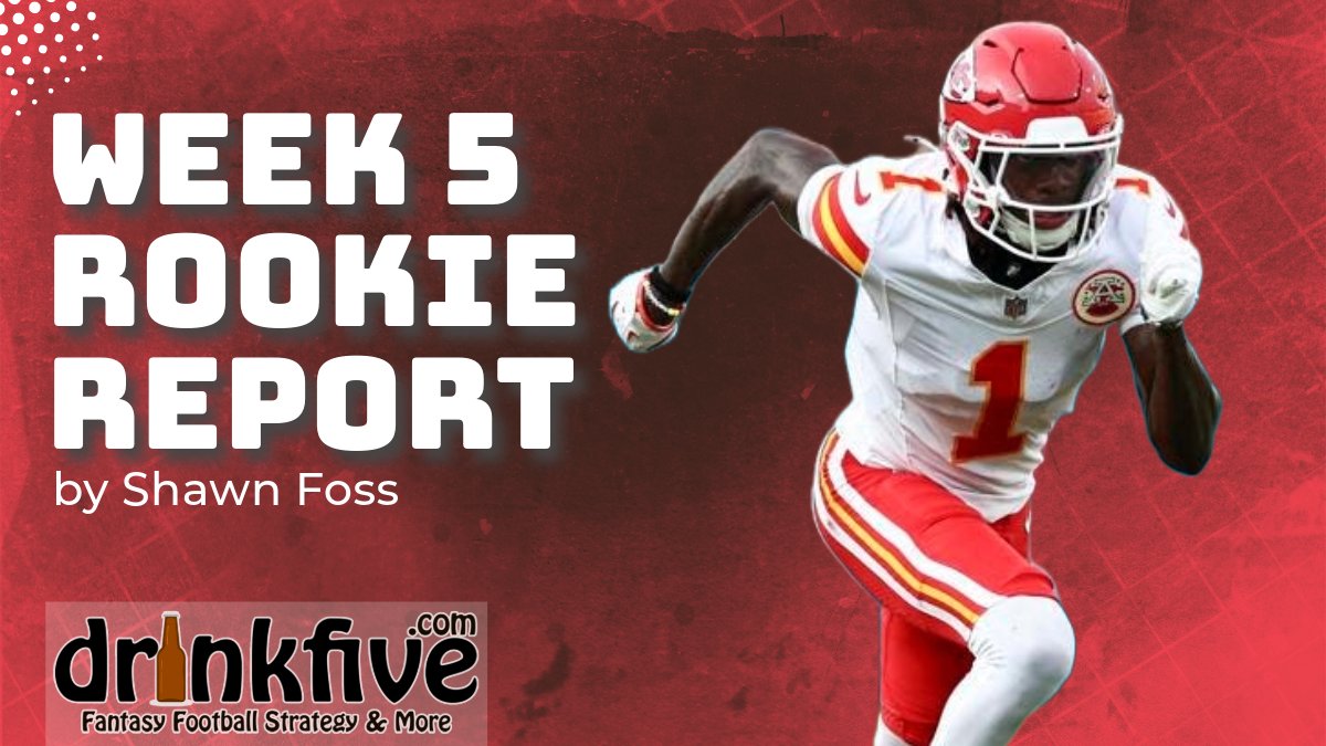 Week 5 already?! Yup. Want to know the inside scoop on which rookies to start and which to leave on the bench? Carson Steele? Jaylen Wright? Read this week's Rookie Report by <a href="/Shawn_Foss/">Shawn Foss</a> and stay in the know! 

drinkfive.com/fantasy-footba… #NFL #fantasyfootball #week5