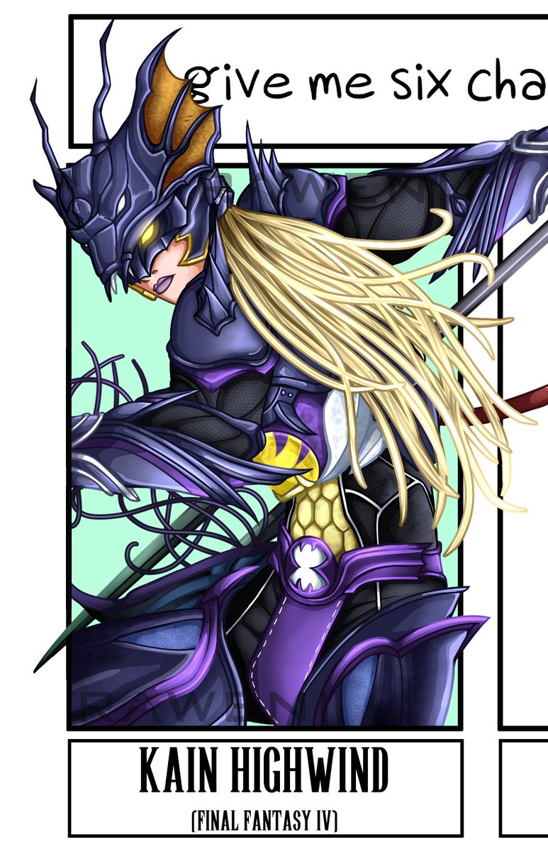 RaweniArt's tweet image. So much purple, so much armour 💀

Kain Highwind from #FinalFantasy IV; part of our new #sixfanarts challenge ✨
