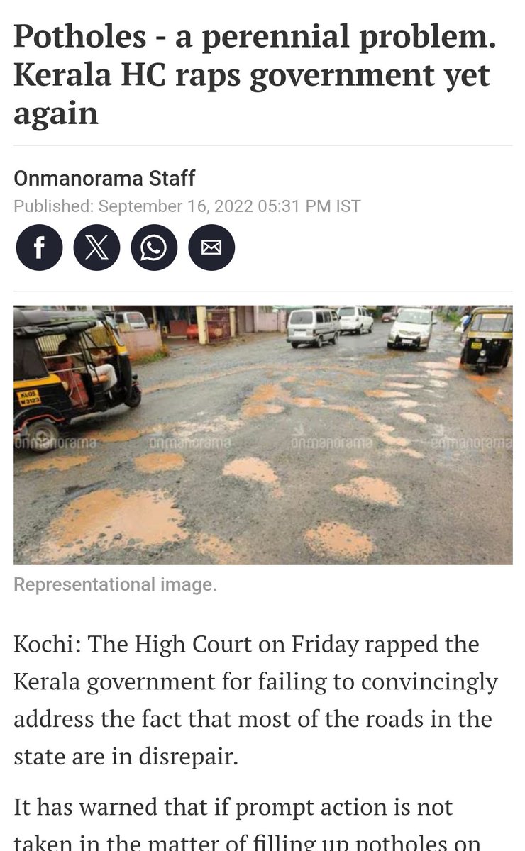 കേരളത്തിൻ്റെ വ്യാവസായിക തലസ്ഥാനമായ എറണാകുളത്തെ , IT ഹബ് ആണ് കാക്കനാട്. പക്ഷേ ഇത്രയേറെ ഗതാഗതക്കുരുക്കും മോശം റോഡുകളും ഉള്ള മറ്റൊരു IT ഹബ് ഇന്ത്യയിൽ ഉണ്ടോ 2022ൽ ഹൈക്കോടതി രൂക്ഷമായി വിമരിശിച്ചിട്ട് 2 വർഷം കഴിഞ്ഞിട്ടും സ്ഥിതി തഥൈവ. മെട്രോ പണിയാണ് തടസ്സം എന്നത് ഒരു ന്യായീകരണം അല്ല
