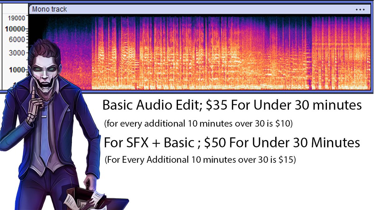 Transform your sound! Professional audio editing that brings your project to life. Crisp, clear, and tailored to your needs. Elevate your audio today! I would love to get the chance to work with you :)