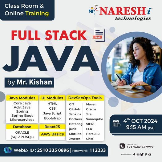 PrassannaPr's tweet image. 🔴 Naresh IT 🔴 🔴 Free  DemoS 🔴
✍️Register Now: bit.ly/3ZNtaYF
👉Attend a Free Demo On JAVA Full Stack &amp;amp; CORE JAVA by Mr. Kishan.
📅Demo On: 4th Oct 2024 @ 9:15 AM (IST)
#java #fullstackjava #ProgrammingInJava #javatraining #learningwithskill