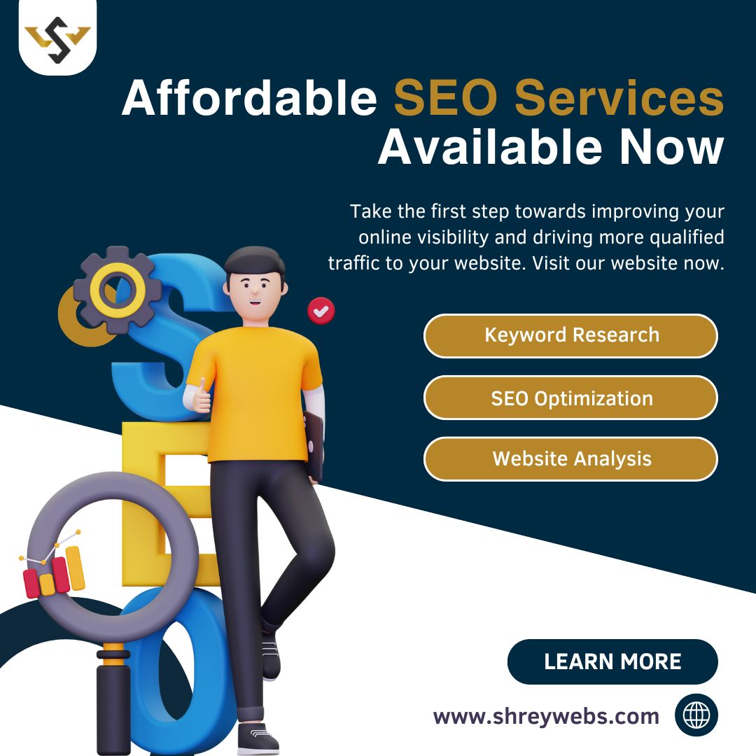 Shreywebsseo's tweet image. Affordable SEO Services to Boost Your Online Visibility! ShreyWebs offers affordable SEO services to improve your search rankings and drive more qualified traffic to your website. 
shreywebs.com/local-seo-serv…
#SEOServices #DigitalMarketing #WebsiteAnalysis #KeywordResearch #ShreyWebs