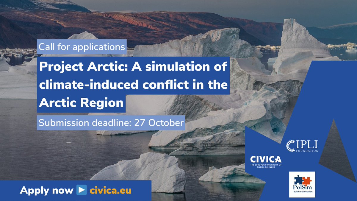 handels_sse's tweet photo. @CIVICA_EU invites applications to "Project Arctic: A simulation of climate-induced conflict in the Arctic Region". Master's and final year bachelor students from all CIVICA universities are welcome to apply. Read more and send your application: https://t.co/x1ziYMzkn9 https://t.co/jcRfcYFe4r