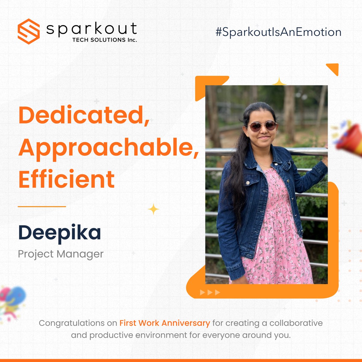 sparkouttech's tweet image. 𝑺𝒑𝒂𝒓𝒌𝒍𝒊𝒏𝒈 𝒉𝒆𝒓 𝒄𝒉𝒂𝒓𝒊𝒔𝒎𝒂 𝒊𝒏 𝒂𝒏𝒅 𝒐𝒖𝒕

Wishing you a wonderful journey of learning and progress with Sparkout Tech! Happy 1 year with us, looking forward to unleashing the higher spectrum together.

#anniversarycelebration #teamspirit #sparkout