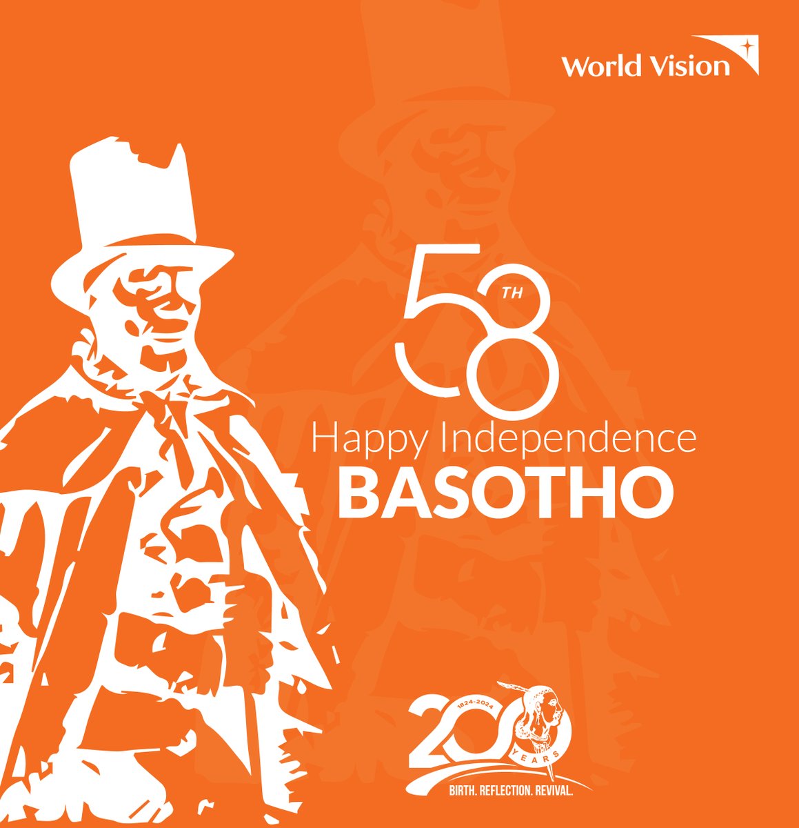 WorldvisionLS's tweet photo. 🎉🇱🇸 Happy Independence Day, Basotho! 🇱🇸🎉 Celebrating 58 years of unity, resilience, and freedom. Let’s continue building a brighter future together!  #LesothoIndependence #ProudlyBasotho #LesothoAt58 https://t.co/YB108VtQiL