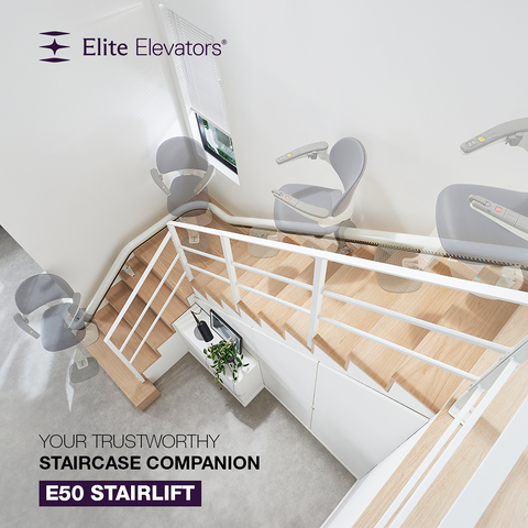 DelhiElite's tweet photo. No more dreading the staircase! With the European-safety code compliant E50 stairlift, travel through your home in comfort, style and safety.

Learn More at https://t.co/lAnw6aeKO6 

#Elite #India #Safety #Design #InteriorDesigning #Power #technology #E50 #Stairlifts https://t.co/woTNpAe3Ei