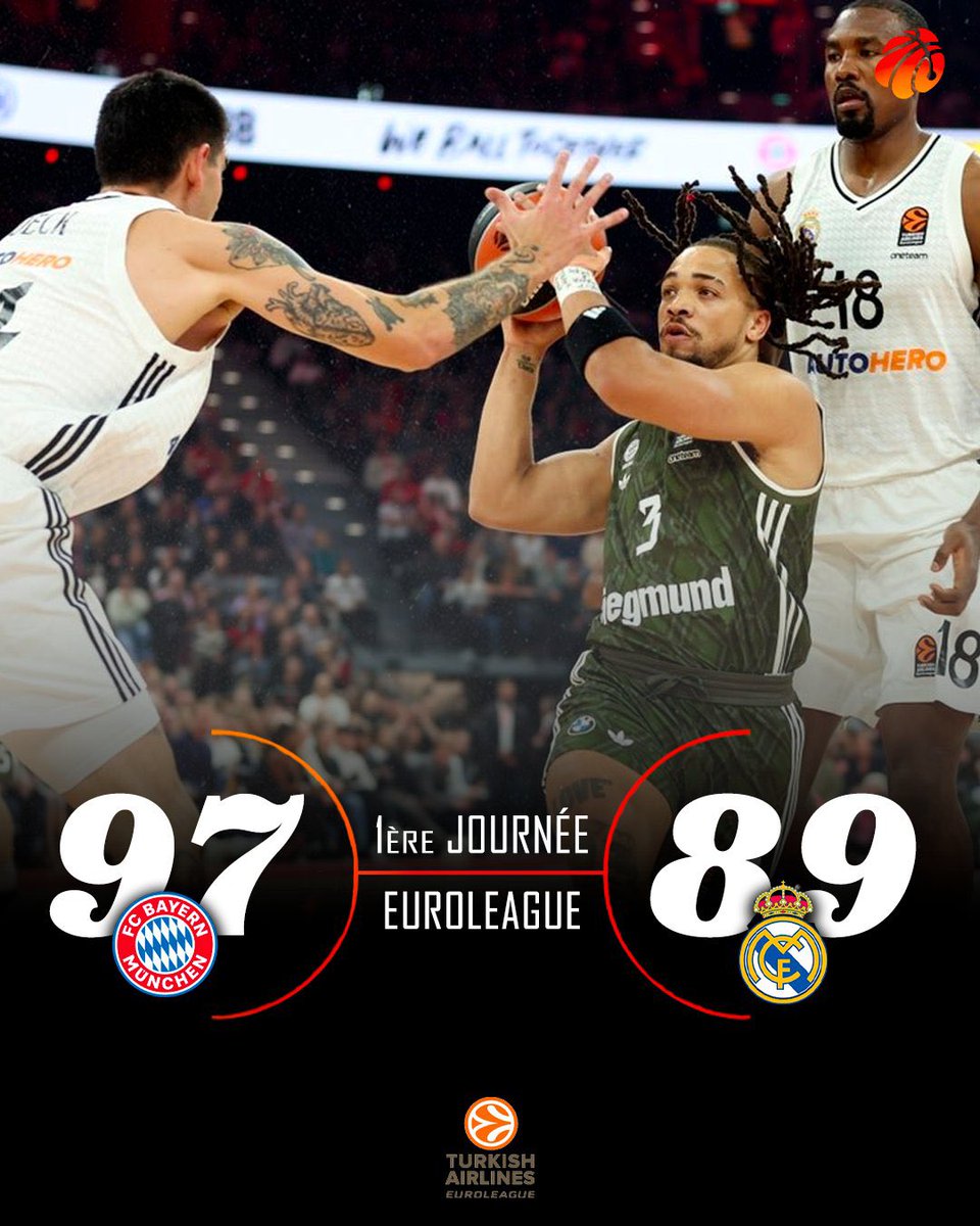 MunchenXtra's tweet photo. 🤯🤯This is FANTASTIC WIN!!! 🤯 What a spectacle at the #SAPGarden! Bayern beat Super Real Madrid in a true thriller. Incredible, what a game! 🎉🔥 

#FCBB #WeBallTogether #BAYRMB @EuroLeague https://t.co/UYRnuyJHYr