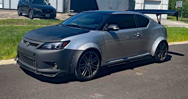 Car_Guy_Tom's tweet image. This spoiler creates 6000 pounds of downforce at 200 mph. #Downforce #ScionTC #BigSpoiler