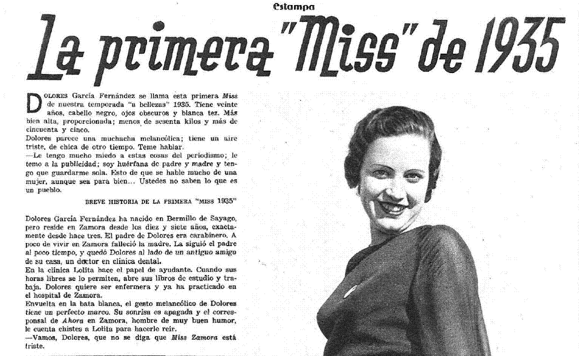 BurriezaMateos's tweet photo. Parece ser que este viernes se celebra el #DíaMundialdelaSonrisa ¿#Sabíasque la Miss Zamora del año 1935 era de #Bermillo de #Sayago? Esta era su sonrisa en una foto de  "Estampa" (Madrid 16/03/1935), vía hemeroteca digital de la @BNE_biblioteca https://t.co/klaksxcle0