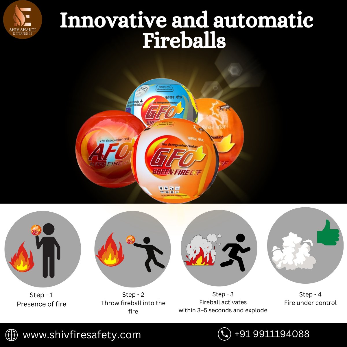 ShivshaktiE29's tweet image. Be fire-safe and worry-free with the advanced fireball that kicks in when you need it the most. Your safety is our priority. 
#FirePrevention #SmartFireSafety #AutomaticFireball #SafeLiving #ProtectionFirst #InnovationInSafety