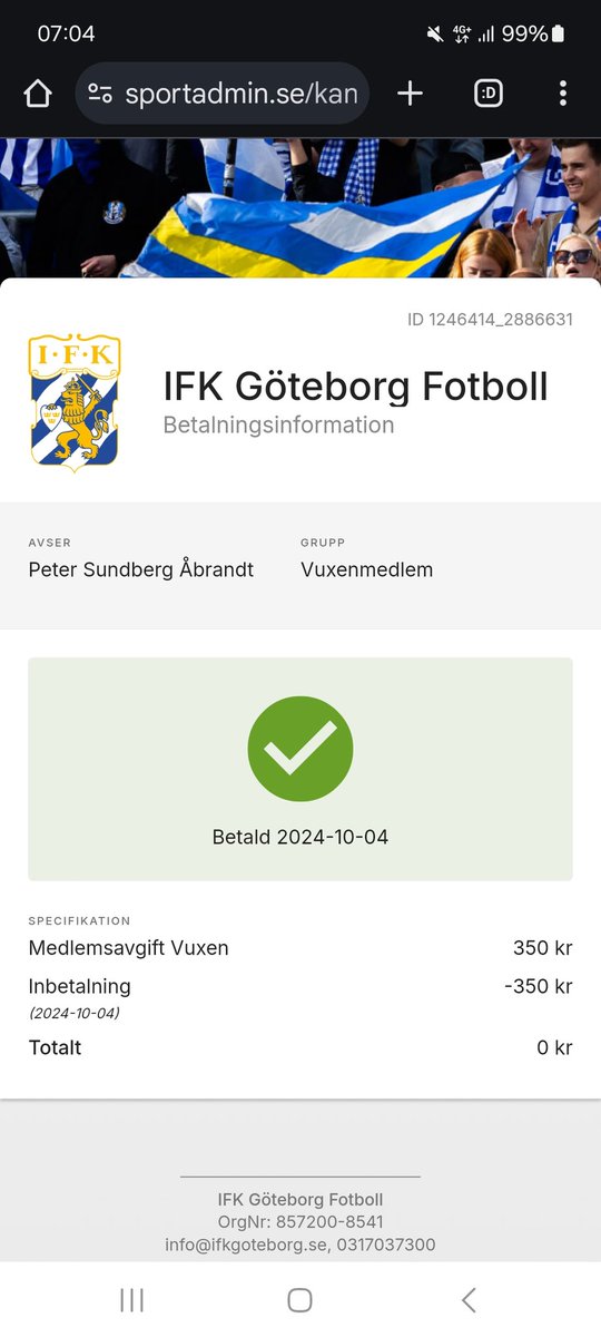 SundPeter's tweet image. Alltid stort att fylla jämnt! Hurra! #ifkgbg