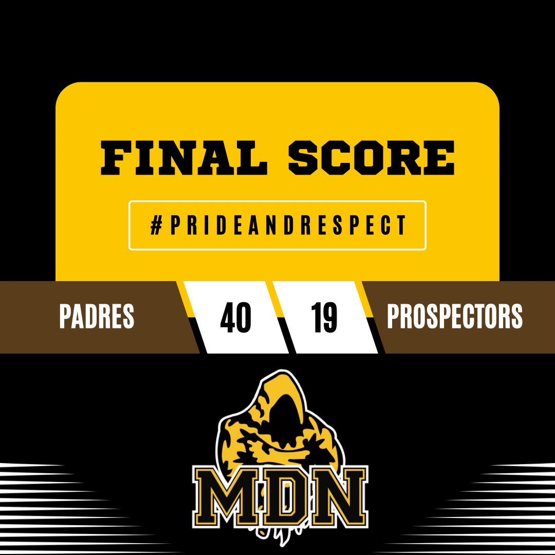 MdNAthletics's tweet photo. Thursday Night Lights! Congratulations to @PadresFootball for their 40-19 victory over Apache Junction. Be sure to join us next Thursday at home as we take on Verrado High School at 7 PM. #prideandrespect #padrepower https://t.co/ZDUKXsCqWT
