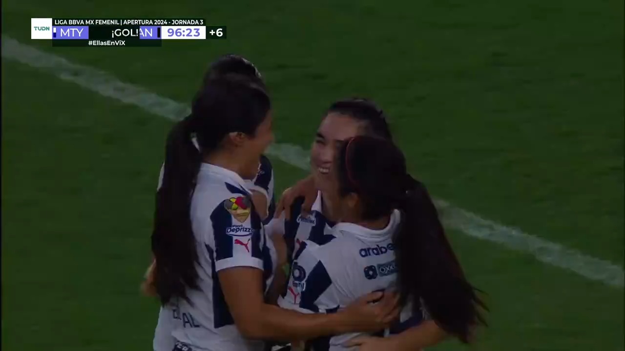 ¡El pase de Lucía y el disparo de Sofía! 🤩 ¡El cuarto gol de las Rayadas! 👊🏼Ⓜ️