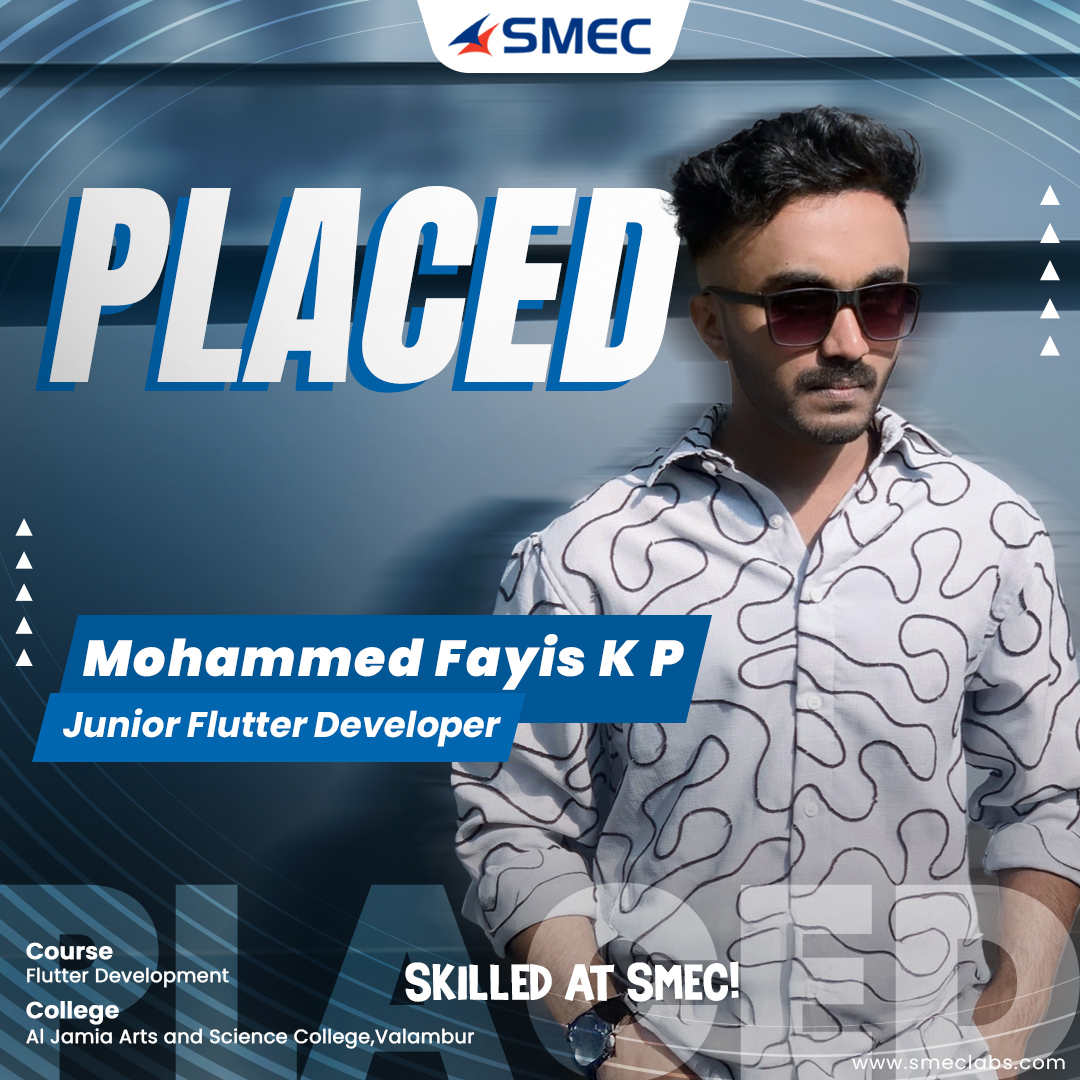 SMEClabs's tweet image. Congrats Mohammed Fayis K P

 Join us and learn from expert trainers through our advanced modules.
Enroll now and take the first step toward your future
⏰ +91 9656227714
smeclabs.com/flutter-course… .
#SMEClabs #flutterdevelopers #flutterdevelopment #itjobs2024  #android