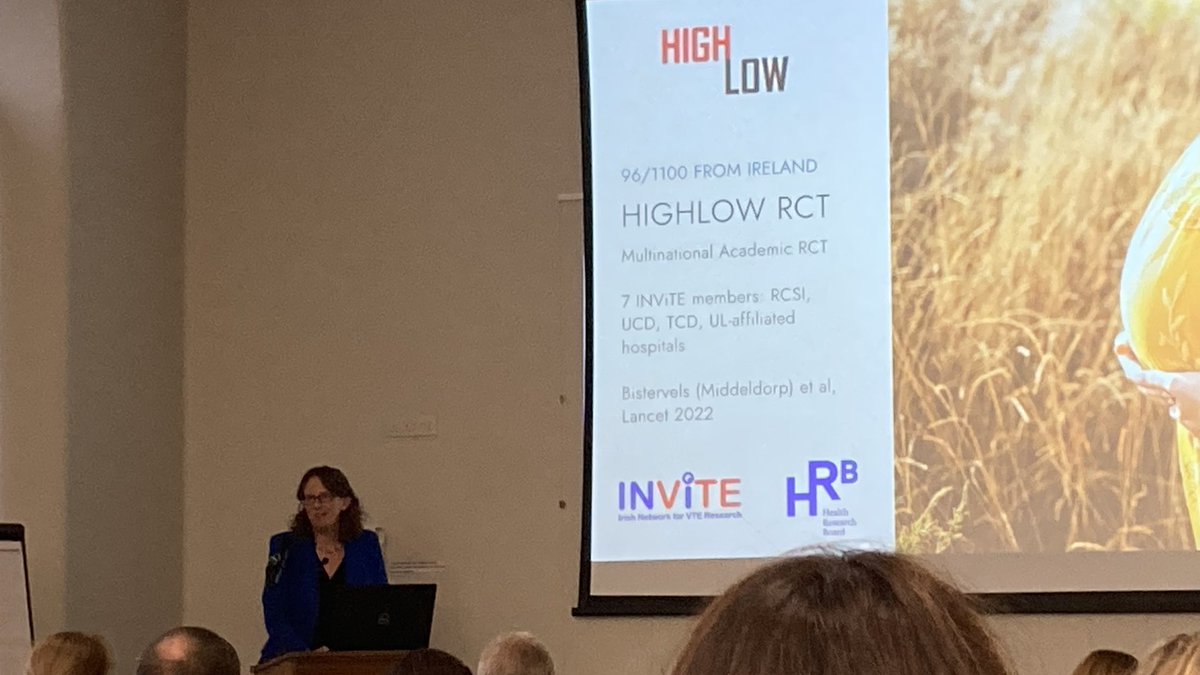 Day 2 of #VTEDUBLIN2024 off to a great start with <a href="/fniainle/">Fionnuala Ní Áinle</a> giving an overview of national VTE programme #VTEtogether
