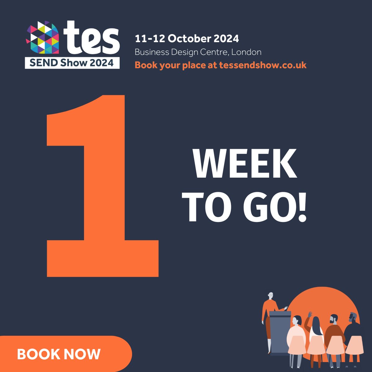 SENDShowUK's tweet photo. Only 1 week left until the Tes SEND Show 2024! 🎉
 
Are you ready to join hundreds of other professionals in exploring new approaches to SEND education?

Book here: https://t.co/keNMpX136s https://t.co/KLG8tHIJRk