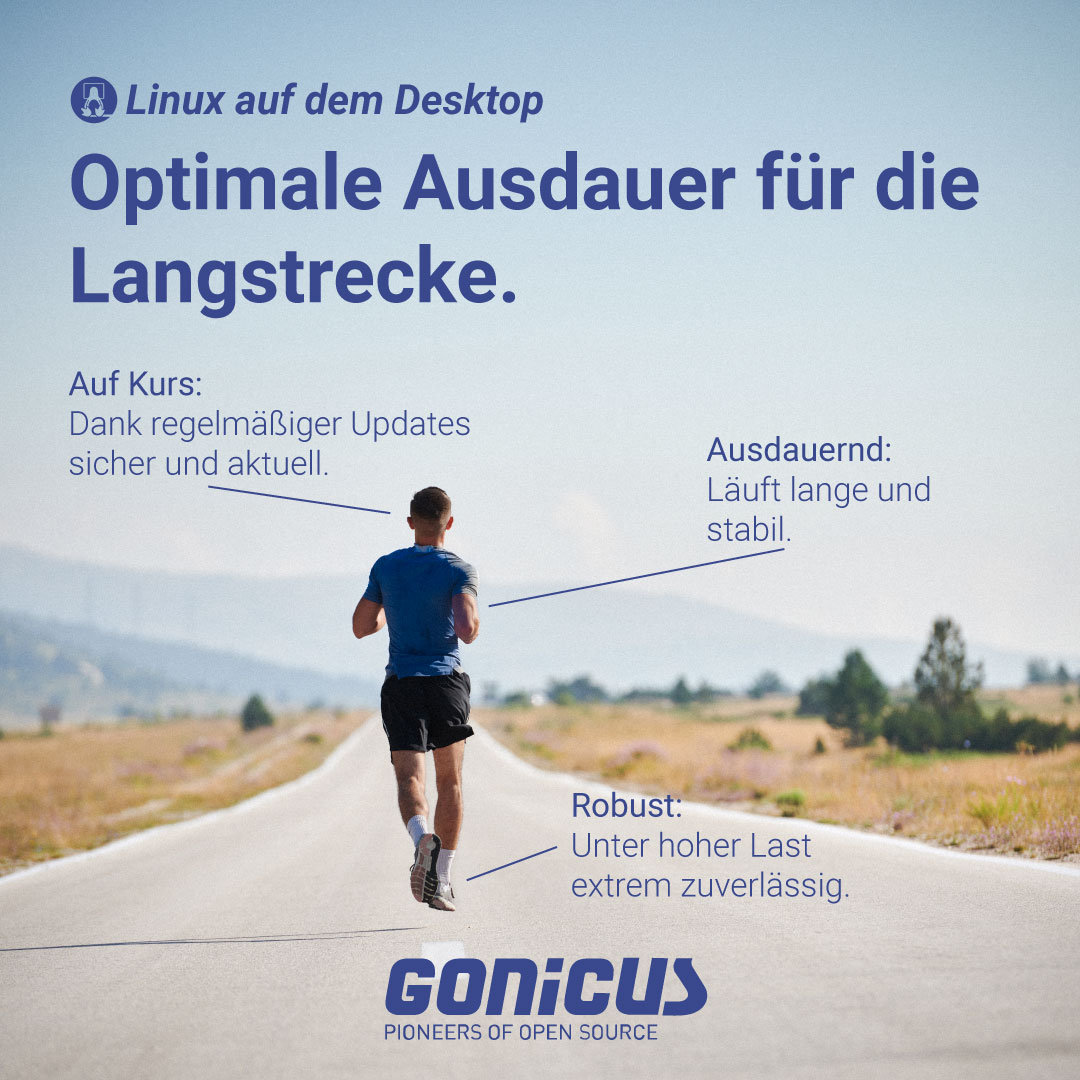 Linux auf dem Desktop eignet sich übrigens optimal für Langstrecken. Laufanalyse gefällig? Schreib uns: info@gonicus.de #LinuxSupport #DesktopPerformance #Gonicus