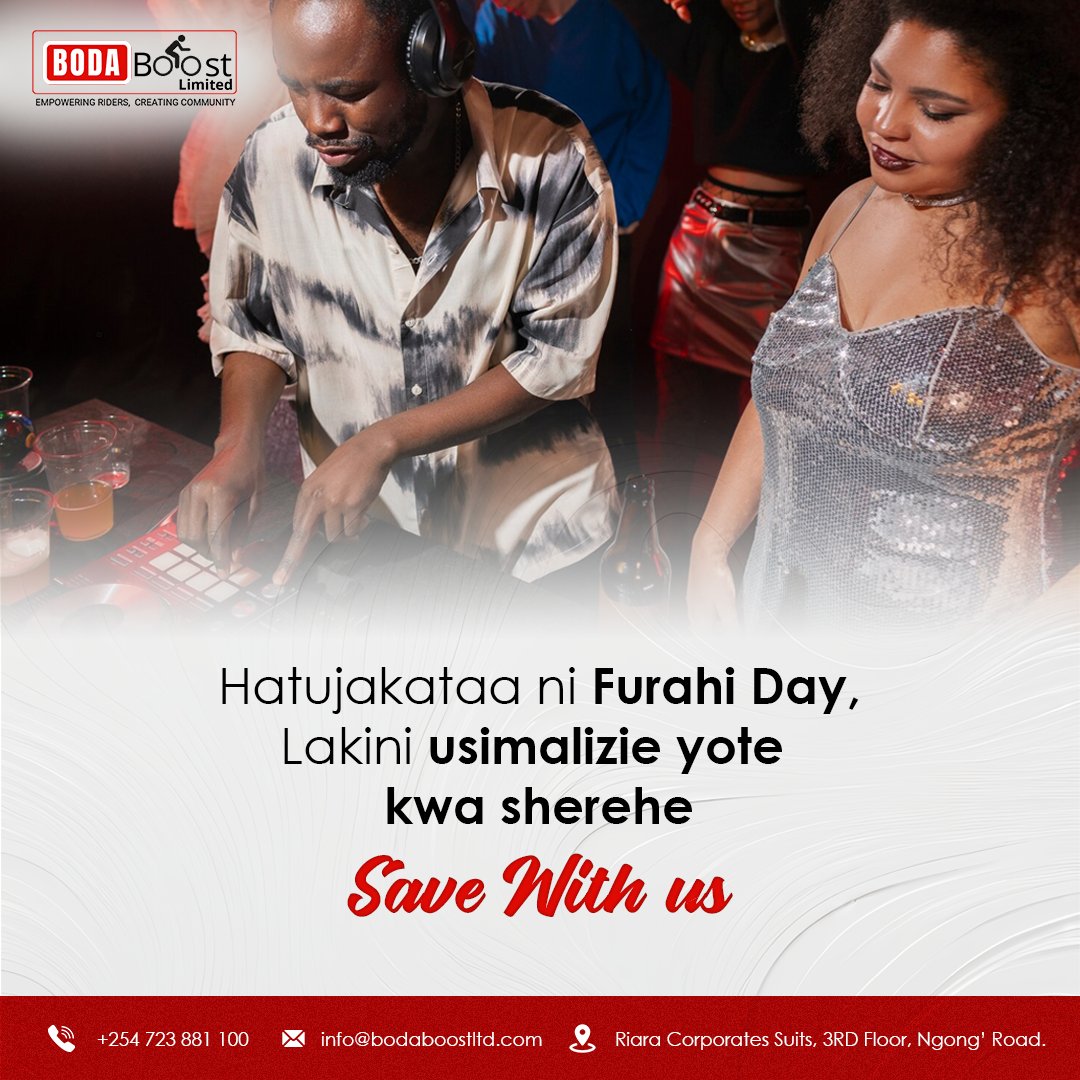 Bodaboost254's tweet photo. "Happy Feel Good Friday, fam! 🌟 Usikose ku-save, manze! Kila hatua ni step closer kwa malengo yako! 💰✨ #SavingsVibes #FeelGoodFriday" https://t.co/3p5lEmnL7z https://t.co/zpbs3niTID