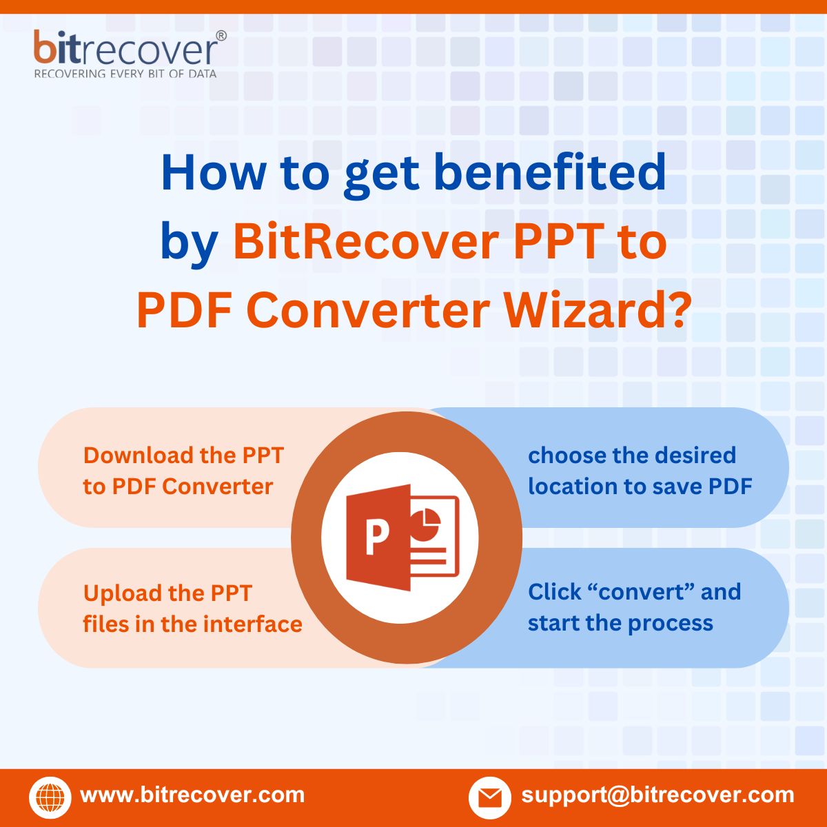bitrecovers's tweet image. Effortlessly turn your PPTs into PDFs with BitRecover PPT to PDF Converter Wizard. bitrecover.com/ppt-to-pdf/
Just follow a few simple steps: download the tool, upload your PPT files, choose your save location, and click convert!
#PPTtoPDF #PDFConverter #BitRecover #FileConversion