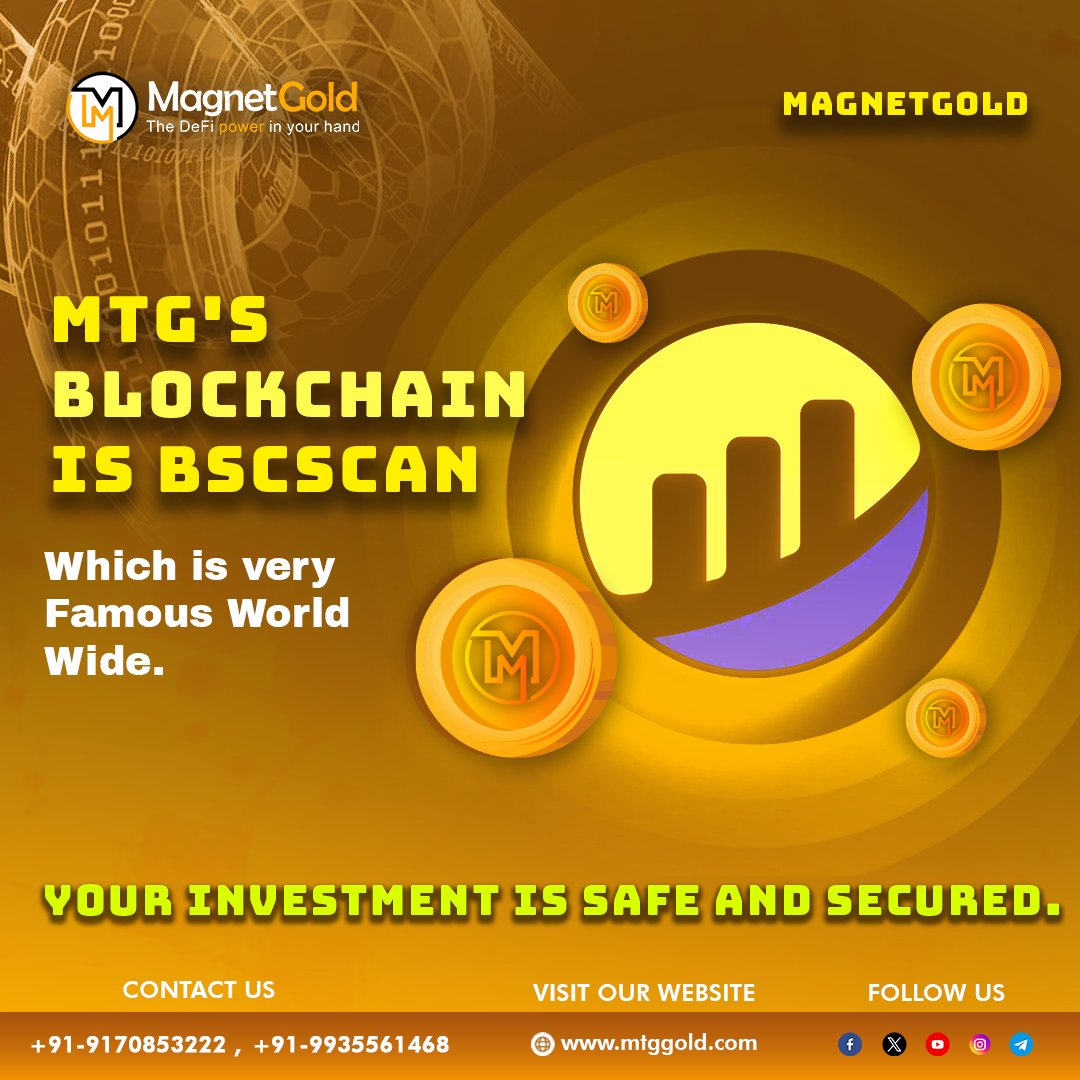 YMagnetgold's tweet image. Your investment is safe and secure with MagnetGold. Trust in stability, grow with confidence. 💰🔒 
.
#MagnetGold #SafeInvestment #SecureWealth 
#CryptoMining
 #cryptostakingrewards 
.
This page doesn't give financial advice. Always do your own research before investing.