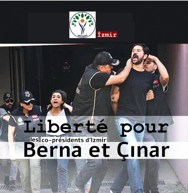 ☆
HDP İzmir İl Eş Başkanları Berna ve Çınar'a Özgürlük: Hemen! Şimdi!

#BernaVeÇınaraÖzgürlük