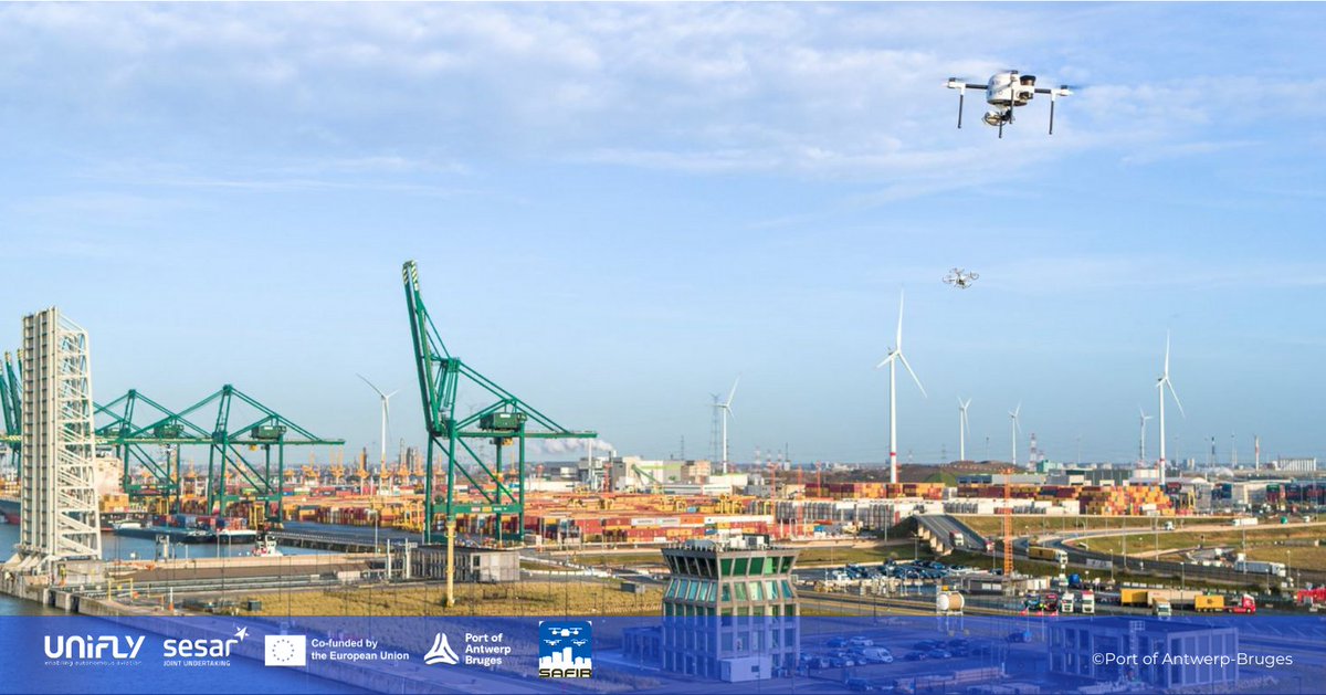 ATMeditor's tweet photo. New Business Cases for #Drones at the Port of Antwerp-Bruges 
#UTM #Unifly #drones

https://t.co/0fu3rRtZ0M https://t.co/leZs8AUQoG