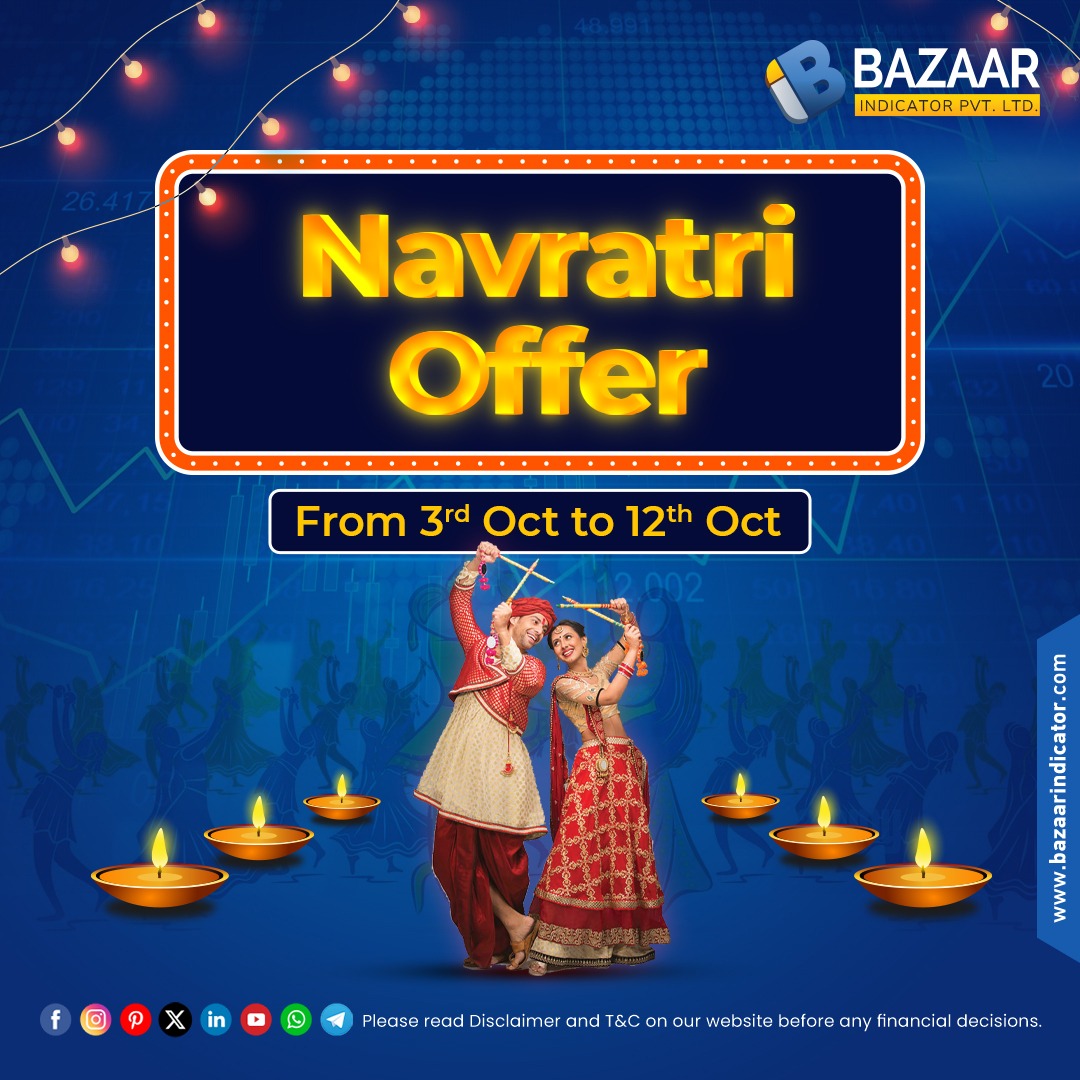 biindicator's tweet photo. Offer Offer Offer!
Get the benefits of this Navratri Offer &amp; become the first opportunist to grow your wealth!
#NavratriOffer #BestOffer #GetOpportunity #GetOffer #BIAlgo #FestivalOffer #GrowWealth #JaiMataji #NavratriFestival #FirstOpportunist #BazaarIndicatorPvtLtd #Surat https://t.co/D4pyeVFEa3