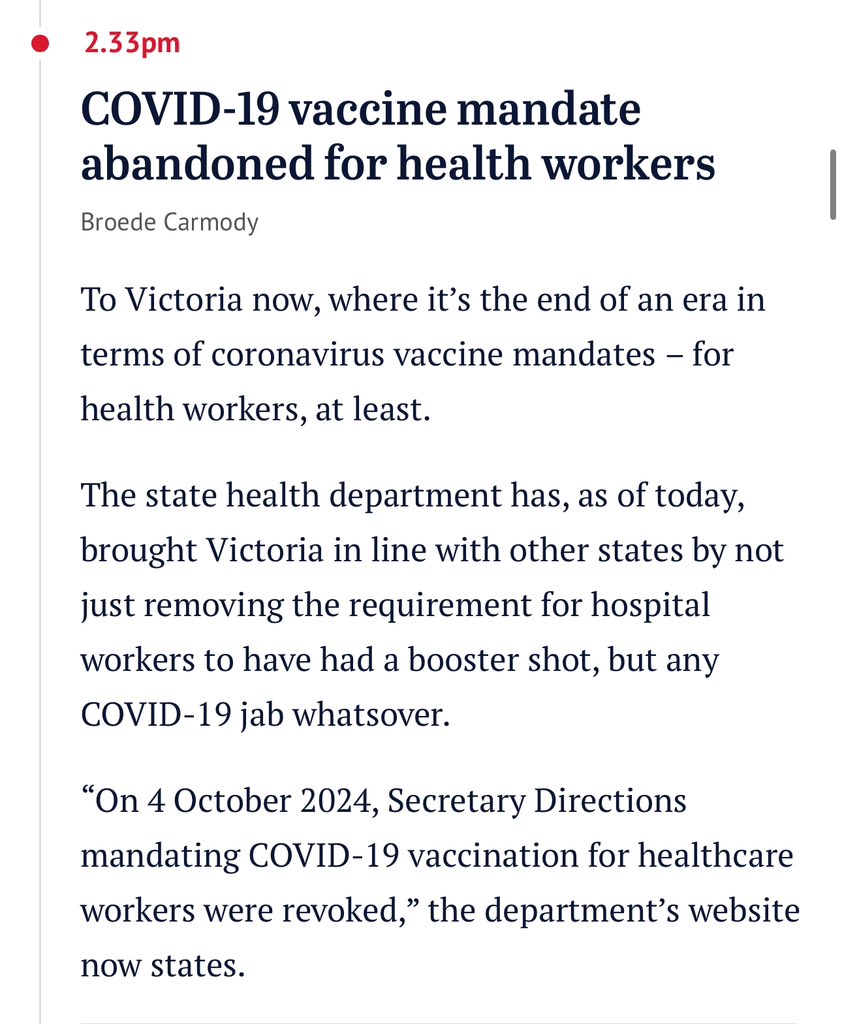 _davidlimbrick's tweet photo. Finally the department has listened to our endless requests to remove these mandates for health care workers. 

Well overdue! 
#springst https://t.co/hE3Wto5JM9