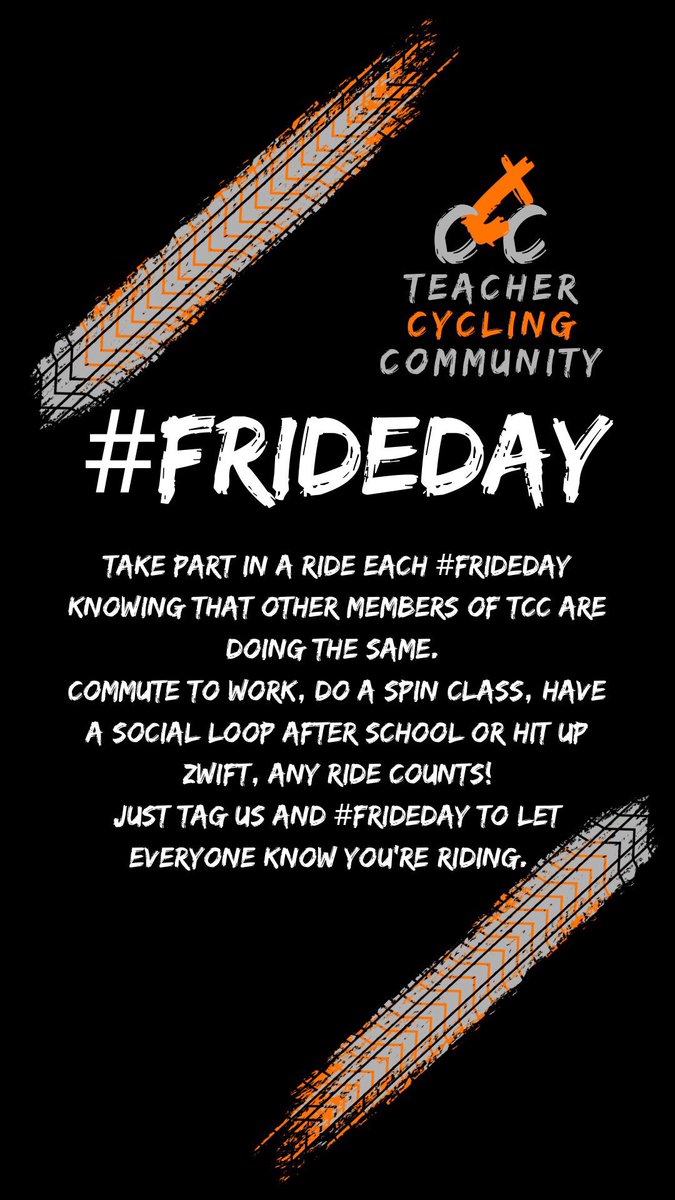 It’s Teacher Cycling Community #frideday again!
How’re you riding today?
🚴#commutebybike
🚴‍♀️ ride with family
🚴‍♂️ ride with friends
🚴 find a solo loop
🚴‍♀️ have a social one in the evening
🚴‍♂️ get on the turbo trainer
#teach #cycle