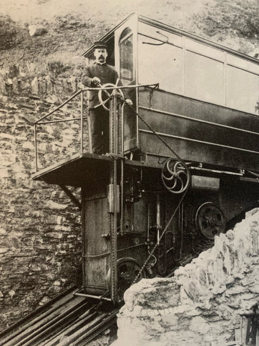 Things haven’t changed too much, Lynton &amp; Lynmouth Cliff Railway, Devon, UK #history #lynton #Lynmouth #exmoor
