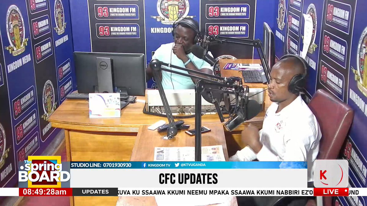 KingdomTVUganda's tweet photo. ON AIR : #CFCUPDATES live on @KingdomTVUganda and on 93kingdom FM With Pastor Alfred and @nyanzi_live .
#KtvUpdates #cfcupdates #kingdommediaapp https://t.co/nJTOgvbcHI