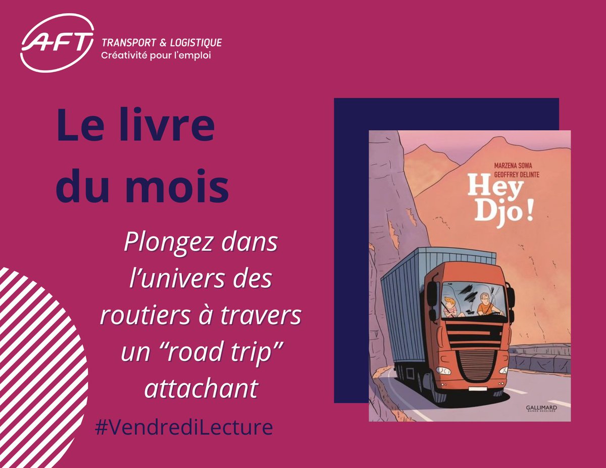 [VendrediLecture] Ce mois-ci, partez à la découverte du quotidien des #routiers avec "Hey Djo !" une BD de M Sowa. &amp; G. Delinte <a href="/bdgallimard/">BD Gallimard</a>. Loin des clichés, le récit émouvant d'un road trip 🛣 père-fils en camion 🚚 à travers l'Europe !
rb.gy/anoe2e