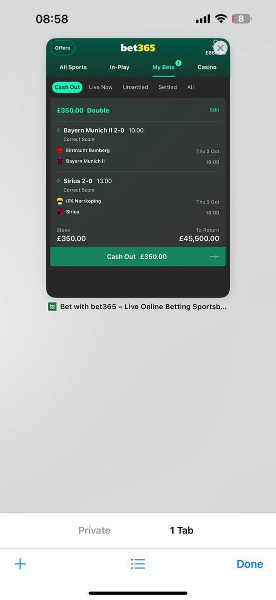 Yesterday Match Booom Successfully 🔥🔥🔥

We fucking did it.

Correct Scores 0-2, Correct Score
0-2
Well done to all members who got ours tips placed yesterday and won 

Join here to get started 
👇👇👇
t.me/+G1K4H-u5_ys2Z…

t.me/+G1K4H-u5_ys2Z…

t.me/+G1K4H-u5_ys2Z…