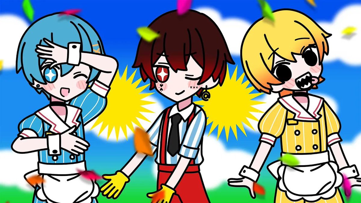 🩵ちぐ❤️あと💛あっきぃでメズマライザー歌ったよおおお⸜(*ˊᗜˋ