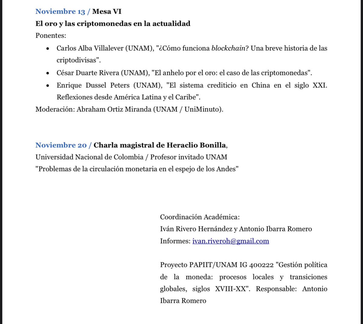 elgeneralabe's tweet photo. Están todos total y cordialmente #invitados a este súper #evento comandos 🎉 Sobre todo asistan a la #mesa que tengo el #honor de #moderar ya que va a ser la más #chimbita 🥳 la más #chida 😬✌🏼

#conversatorio #moneda #oro #economía #unam #parceros #compas #chido #chimba https://t.co/eLN7gbtFTN