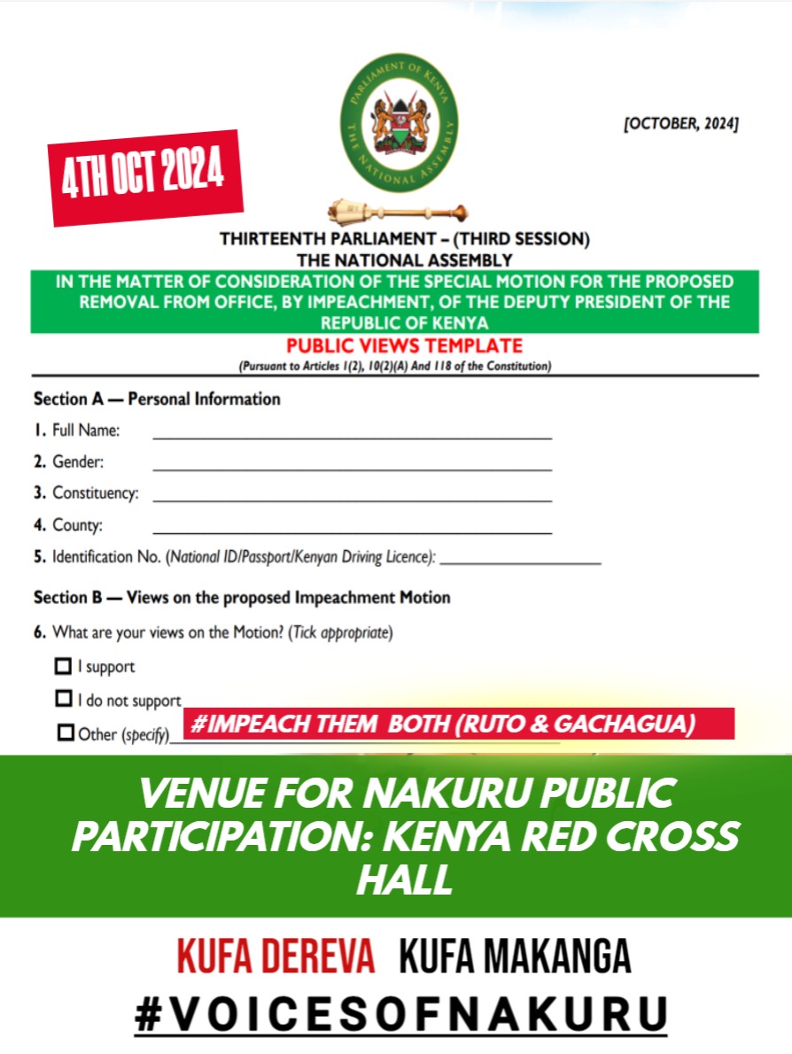 abbiezuena's tweet photo. My Nakuru People. We must stand counted! They must understand we don't want either of them! #ImpeachThemBoth #VoicesOfNakuru #OccupyParliament cc @morarakebaso @PatricMwongera @Mabonga_254 @VictorNgatia @dennischege @WillieOeba @AbdulahiAdan10 https://t.co/QBZSN7A81r