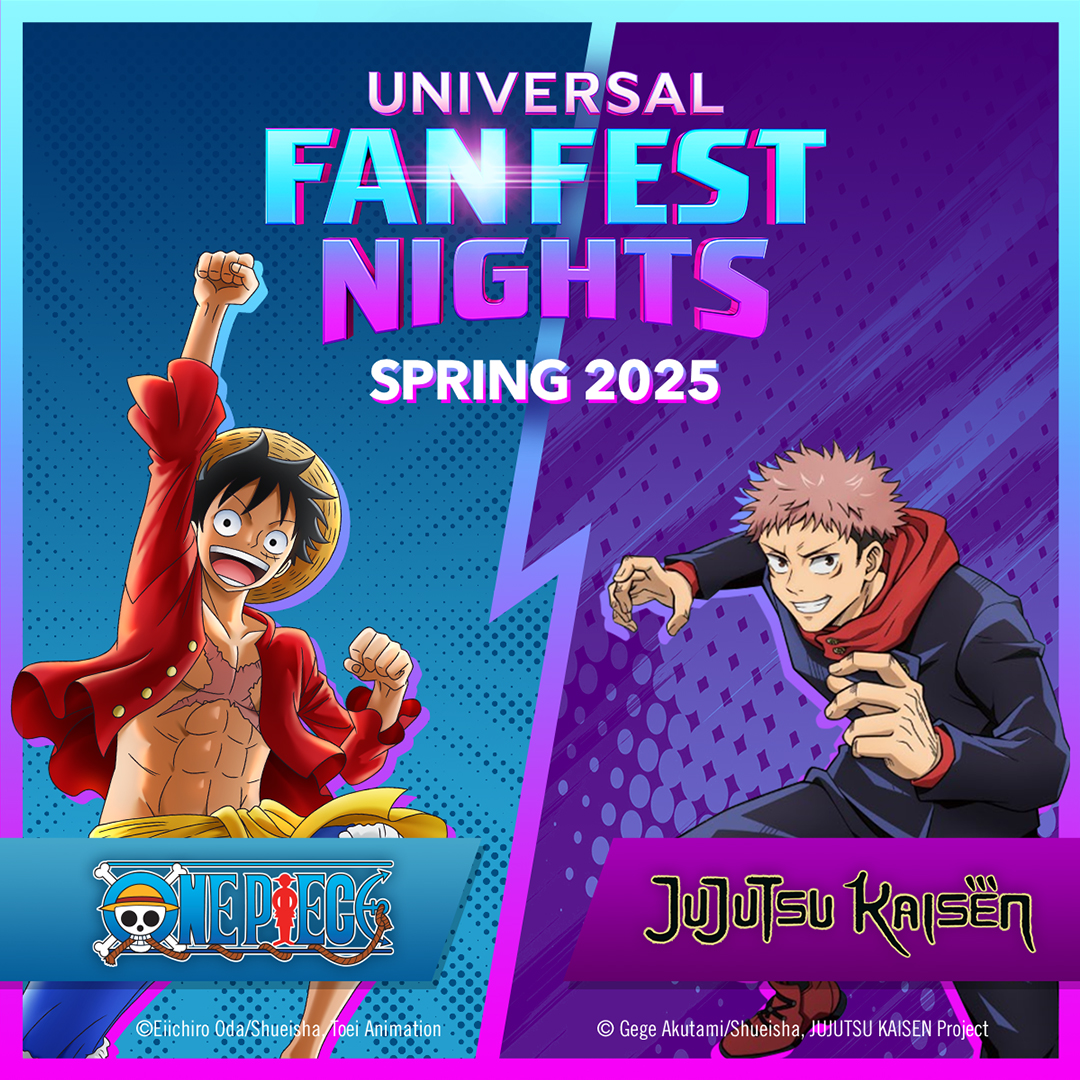 ◤ユニバーサル・スタジオ・ジャパン発、 ジャパンブランドのリアル体験が 遂にアメリカに上陸し、ハリウッドでデビュー！◢  2025年春、ユニバーサル・スタジオ・ハリウッドの 『#UniversalFFN』で、 #ワンピース と #呪術廻戦 のイベントが初開催🎉  @UniStudios