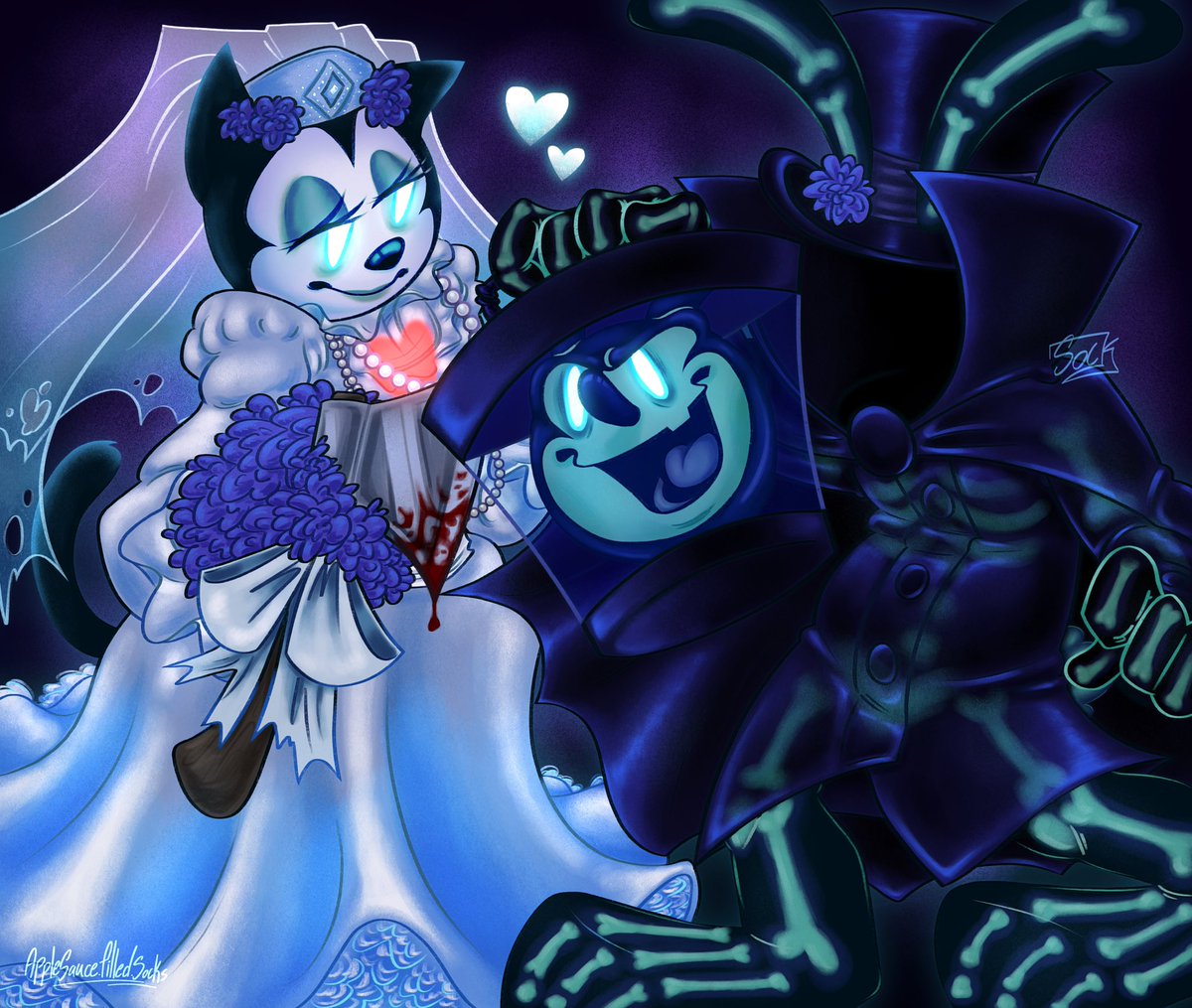 ApplesauceSockz's tweet photo. Oswald and Ortensia as the hatbox ghost and Constance Hatchaway from the haunted mansion for Halloween :D
.
.
#oswaldtheluckyrabbit #ortensiathecat #oswaldandortensia #thehatboxghost #constancehatchaway #thehauntedmansion #halloween #art #drawing #art #digitalart #fanart #disney https://t.co/iUL4Y1ZtVt