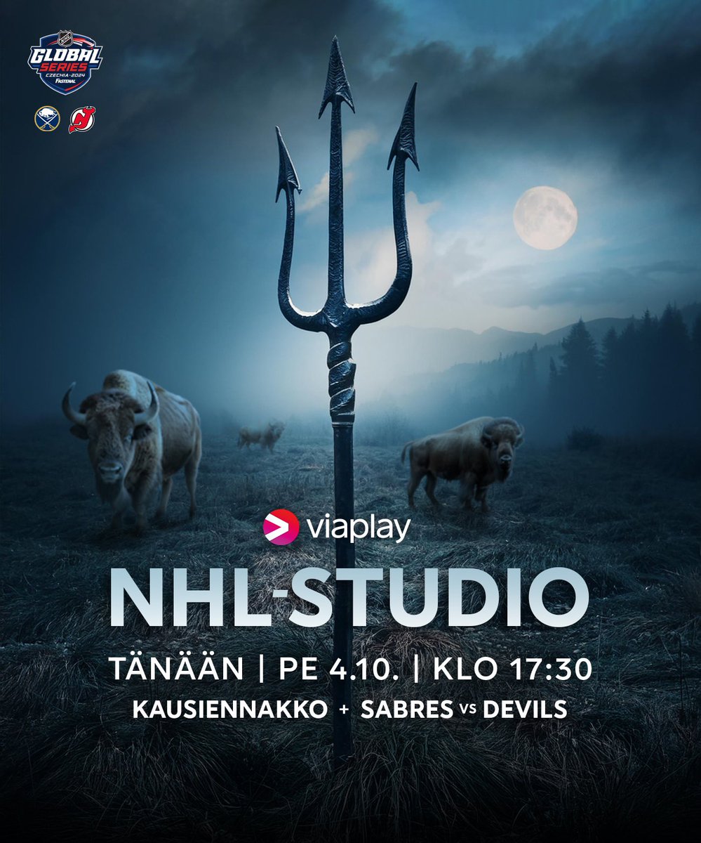 TÄNÄ ILTANA MENNÄÄN!🏒

NHL-kausi pyörähtää käyntiin Viaplayssa klo 17:30.

🏒 Buffalo Sabres vs New Jersey Devils (20:00)
📺 Viaplay &amp; Vsport 1
🎥 <a href="/TuomasMeling/">Tuomas Meling</a>, <a href="/shoffren/">Sami Hoffrén</a>, <a href="/vaananenossi/">Ossi Väänänen</a> &amp; <a href="/makinenantti/">Antti Mäkinen</a> 
🎙️ <a href="/makinenantti/">Antti Mäkinen</a>

Hyppää mukaan ➡️ viaplay.fi

#NHLfi