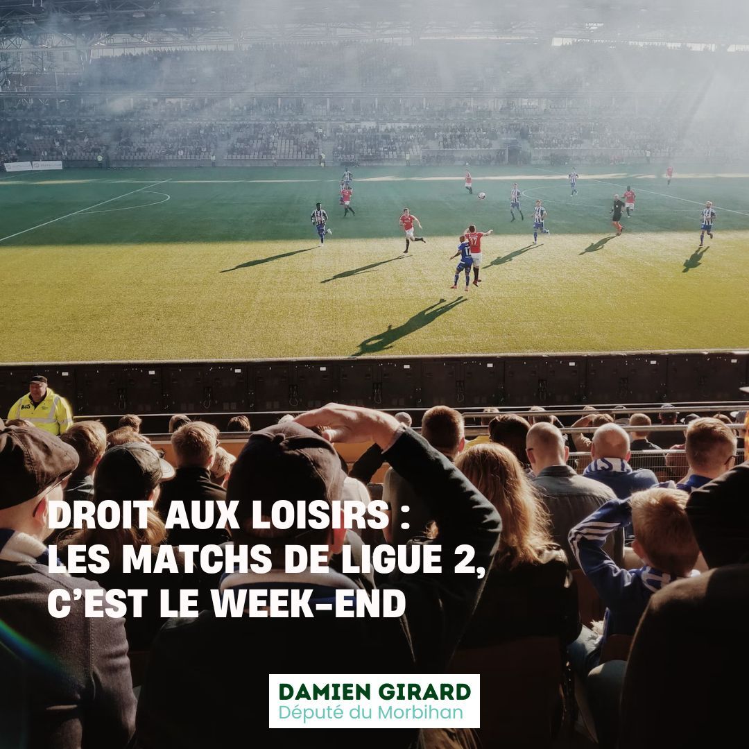 ⚽ Le foot, c'est le week-end ! Avec plus de 70 parlementaires, nous nous mobilisons pour la reprogrammation des matchs de Ligue 2 le week-end.

Voir le courrier envoyé ce matin à <a href="/GilAverous/">Gil Avérous</a>  🧶
