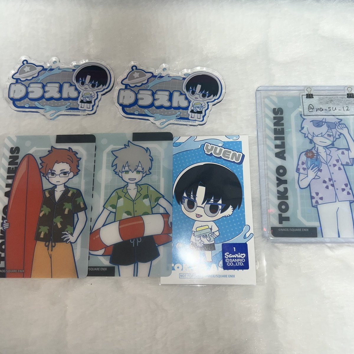 【交換】
東京エイリアンズ おなまえプレートバッジ サンリオ アクリルバッジ クリアカード 特典

譲: 憂炎 郡司 兵吾

求:雨宮

郵送交換のみ
出来ればまとめてお取引の方優先
検索よりお気軽にお声がけ下さい。